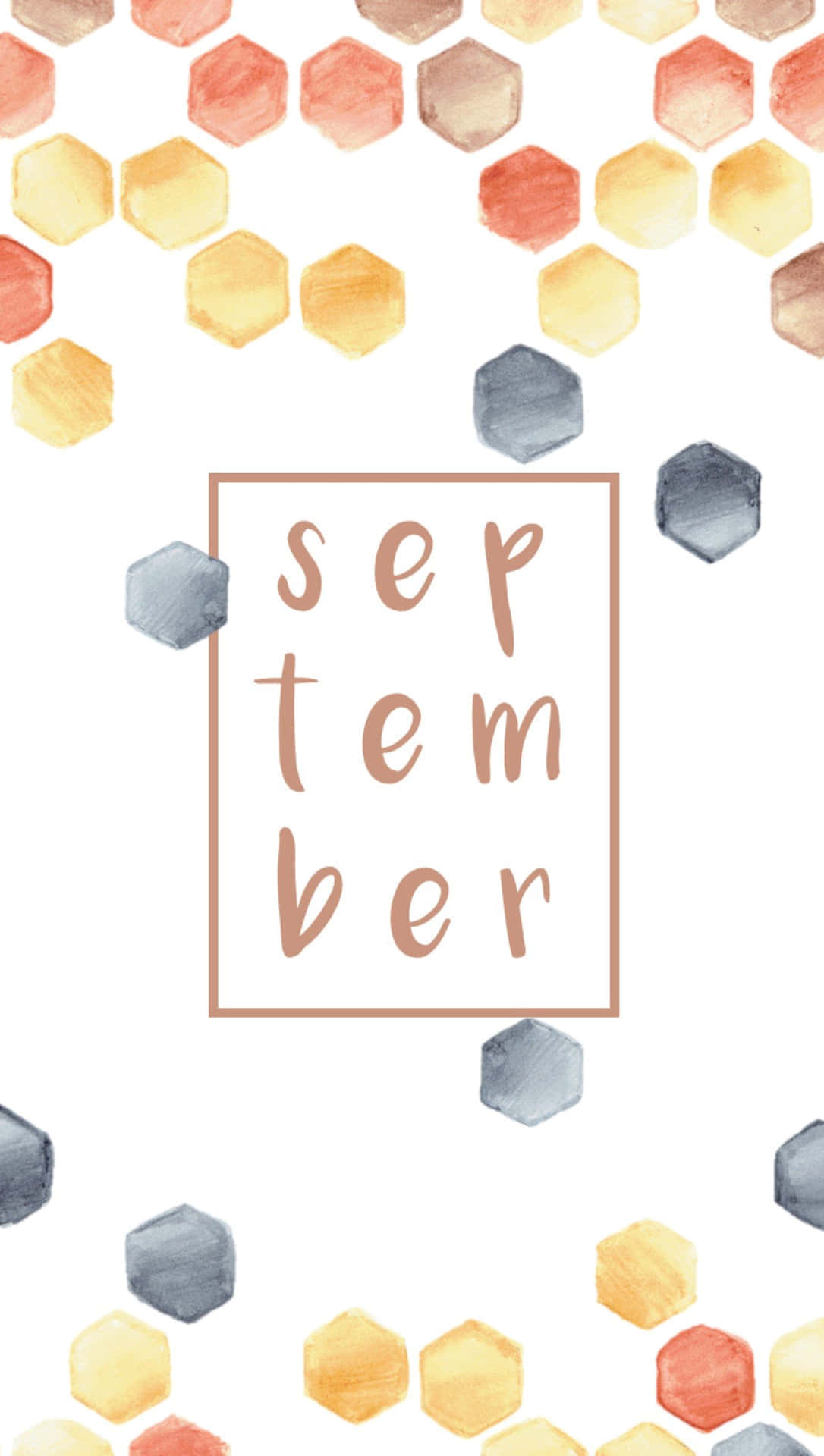 September Hexagon Patroon Achtergrond Achtergrond