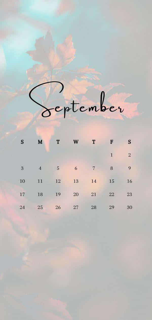 September Iphone Kalender Wallpaper Achtergrond