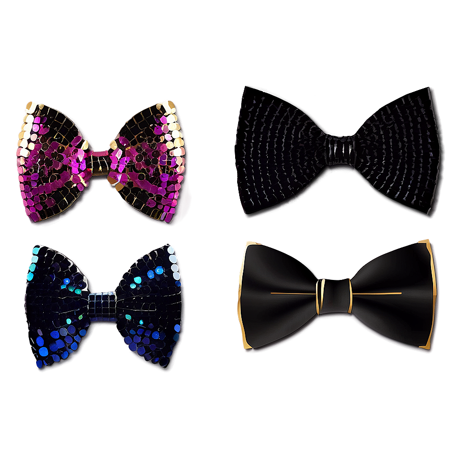 Sequin Bow Tie Glam Png Ktw70 PNG