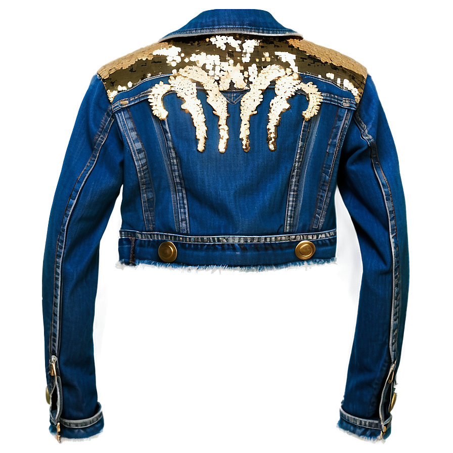 Sequin Denim Jacket Png Dbj15 PNG