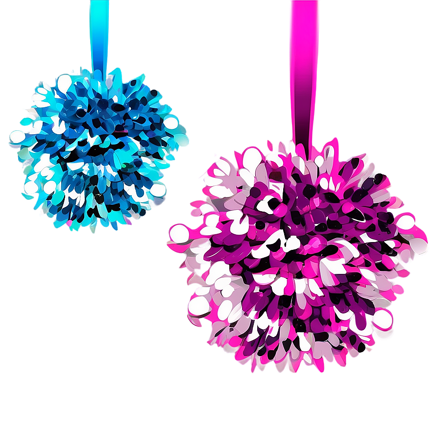 Sequin Pom Poms Png 87 PNG