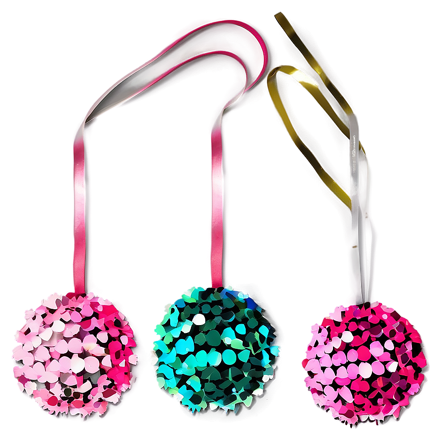 Sequin Pom Poms Png Tqo98 PNG