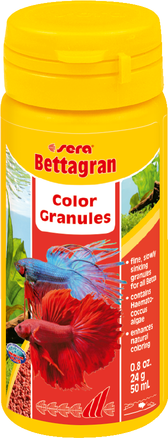Sera Bettgran Color Granules Betta Fish Food Container PNG