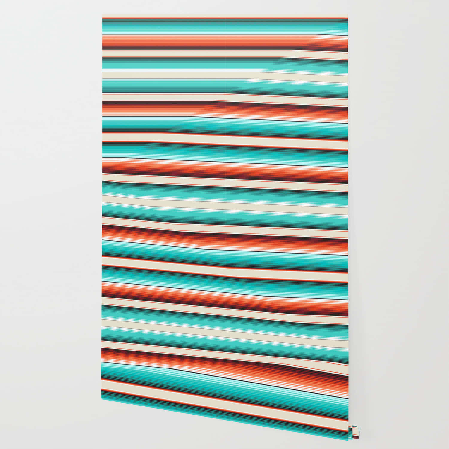A Colorful Stripe Wallpaper On A Wall Wallpaper