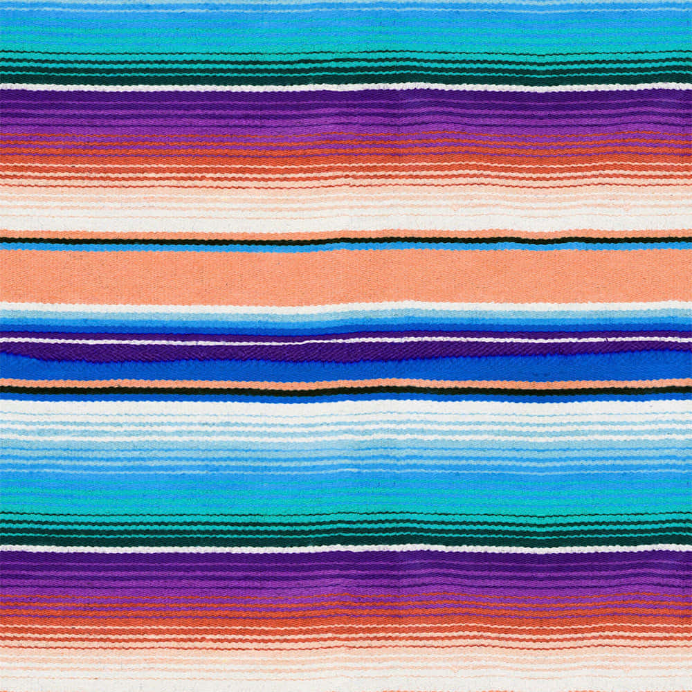 En farverig mexicansk strikket tæppe Wallpaper