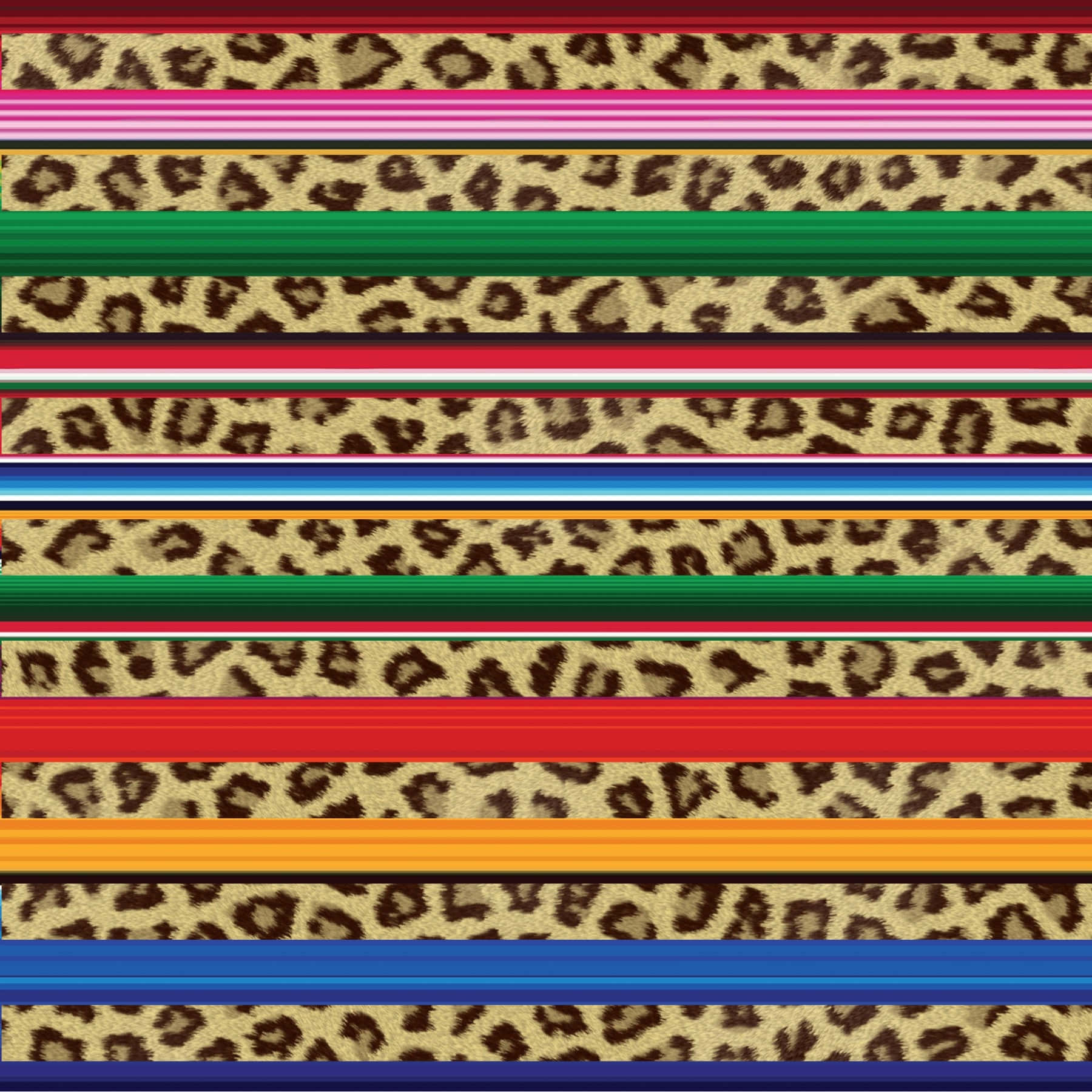 Enfärgglad Leopardmönstrad Pennskrin Wallpaper