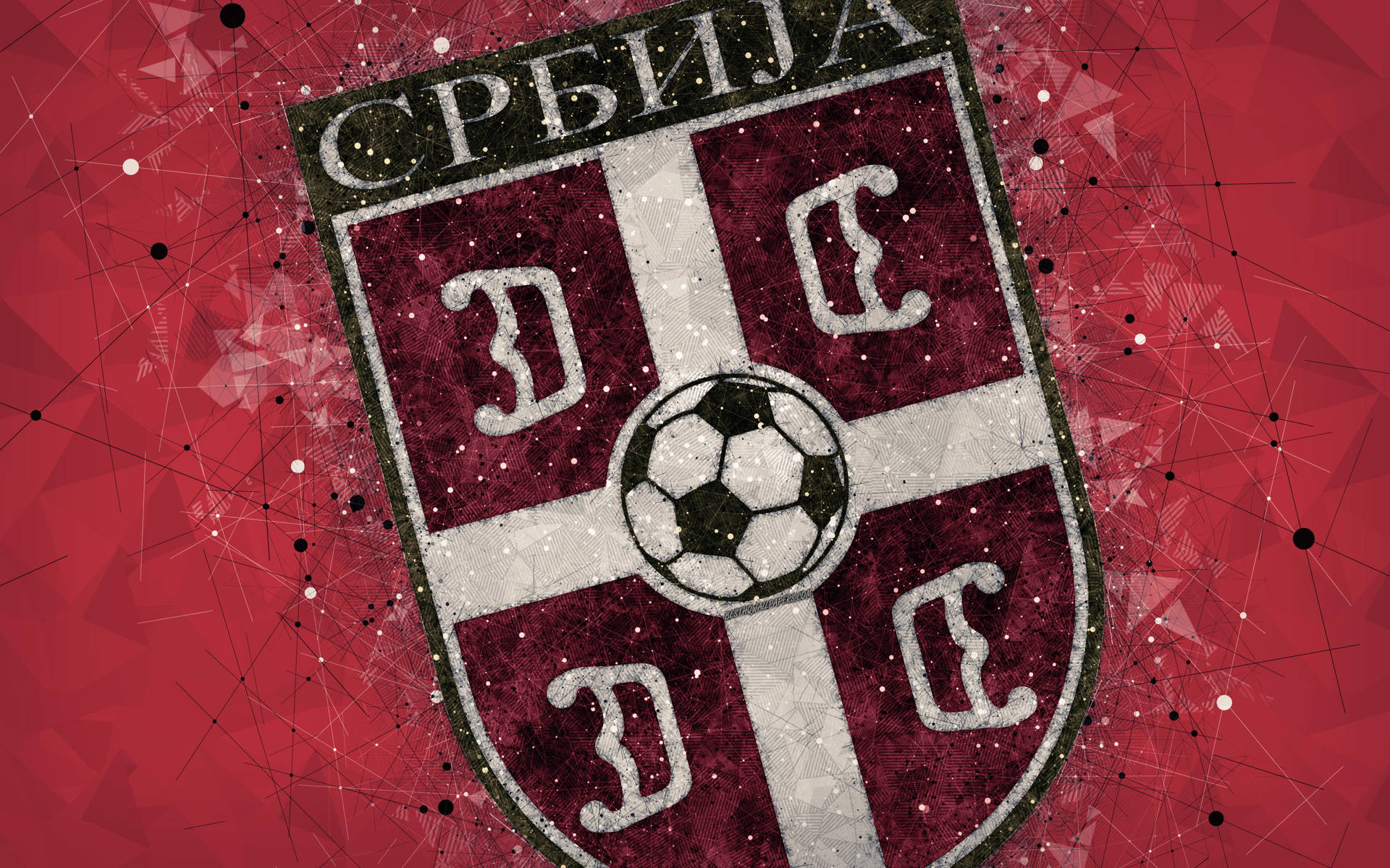 Serbia National Football Team Geometric Shape