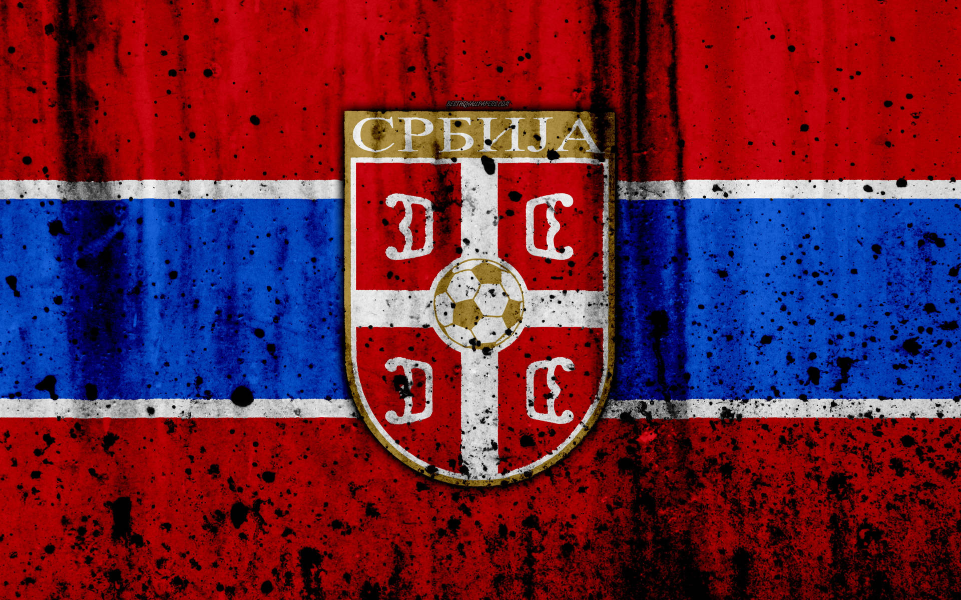 Serbia National Football Team Grunge Grime Wallpaper