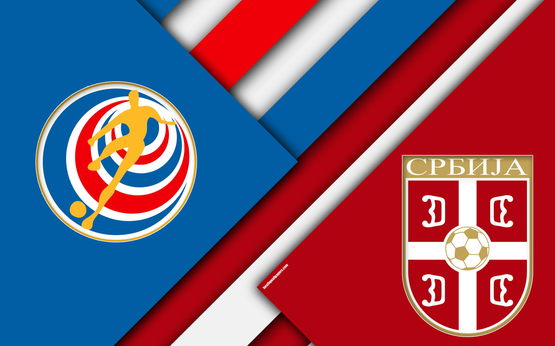 Serbien Nationalsfodboldhold mod Costa Rica Nationalsfodboldhold Wallpaper
