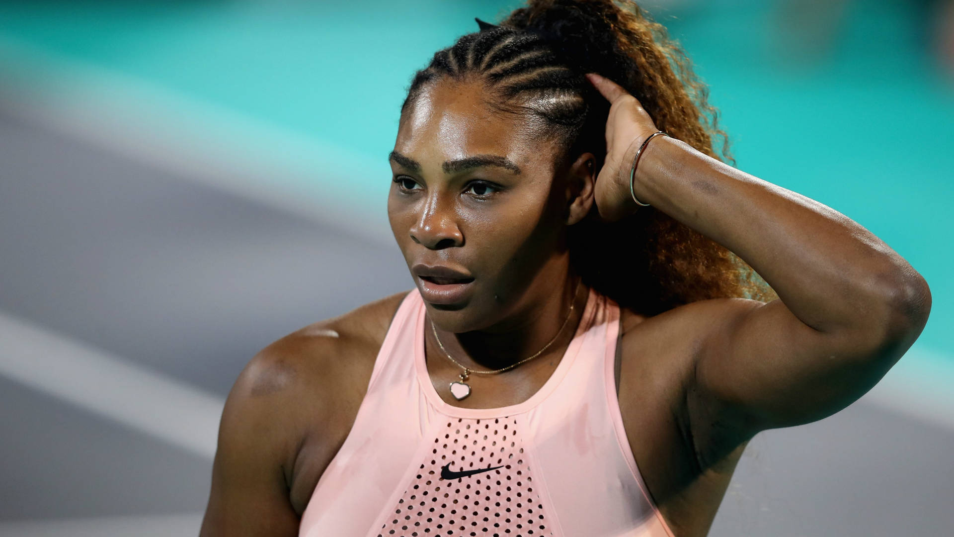 Serena Williams Braids And Ponytail Wallpaper
