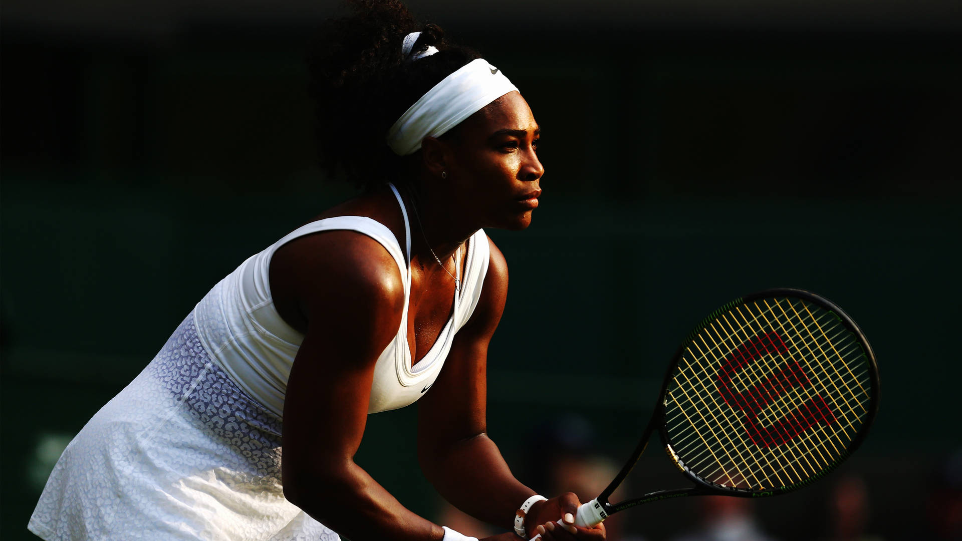 Serena Williams Defense Position Wallpaper
