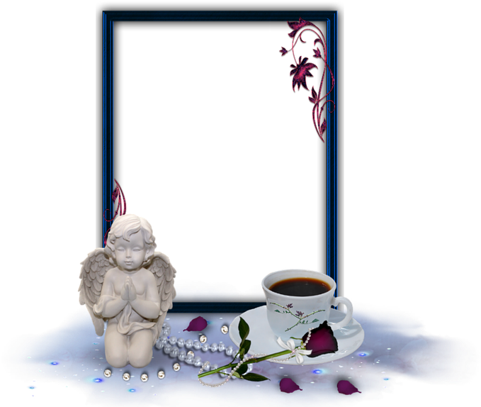 Serene Angel Morning Coffee PNG