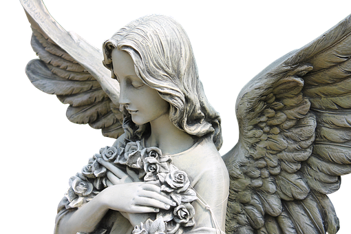 Serene Angel Sculpture PNG