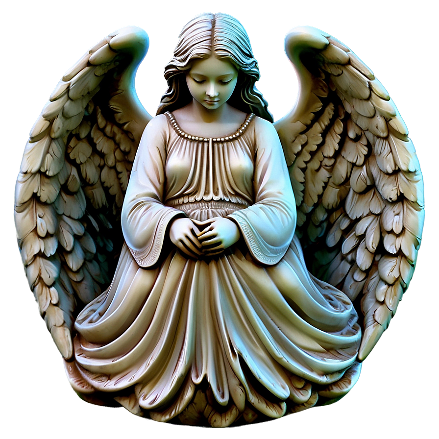 Serene Angel Sculpture Png 06202024 PNG