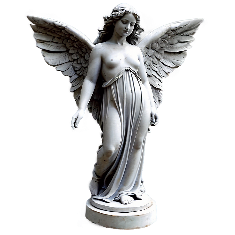 Serene Angel Sculpture Png Xqm PNG