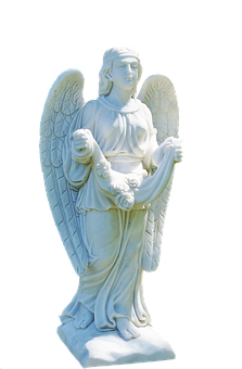 Serene Angel Statue PNG