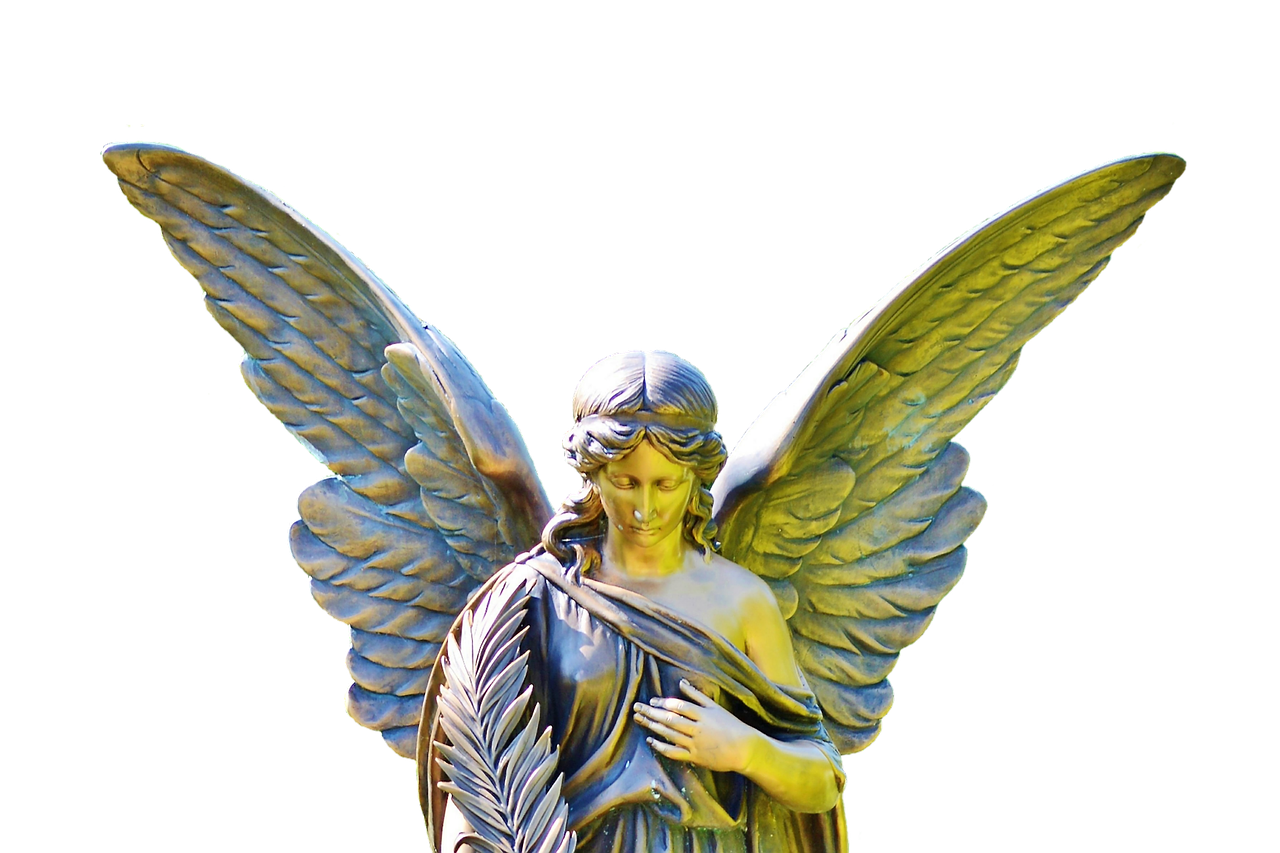 Serene Angel Statue PNG