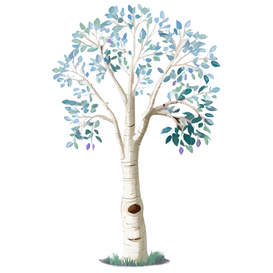 Serene Aspen Tree Png 06262024 PNG