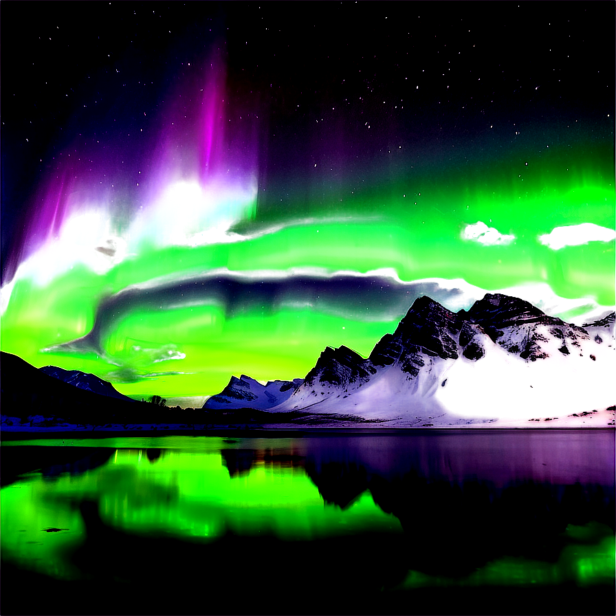 Serene Aurora Borealis Scene Png Dhw17 PNG