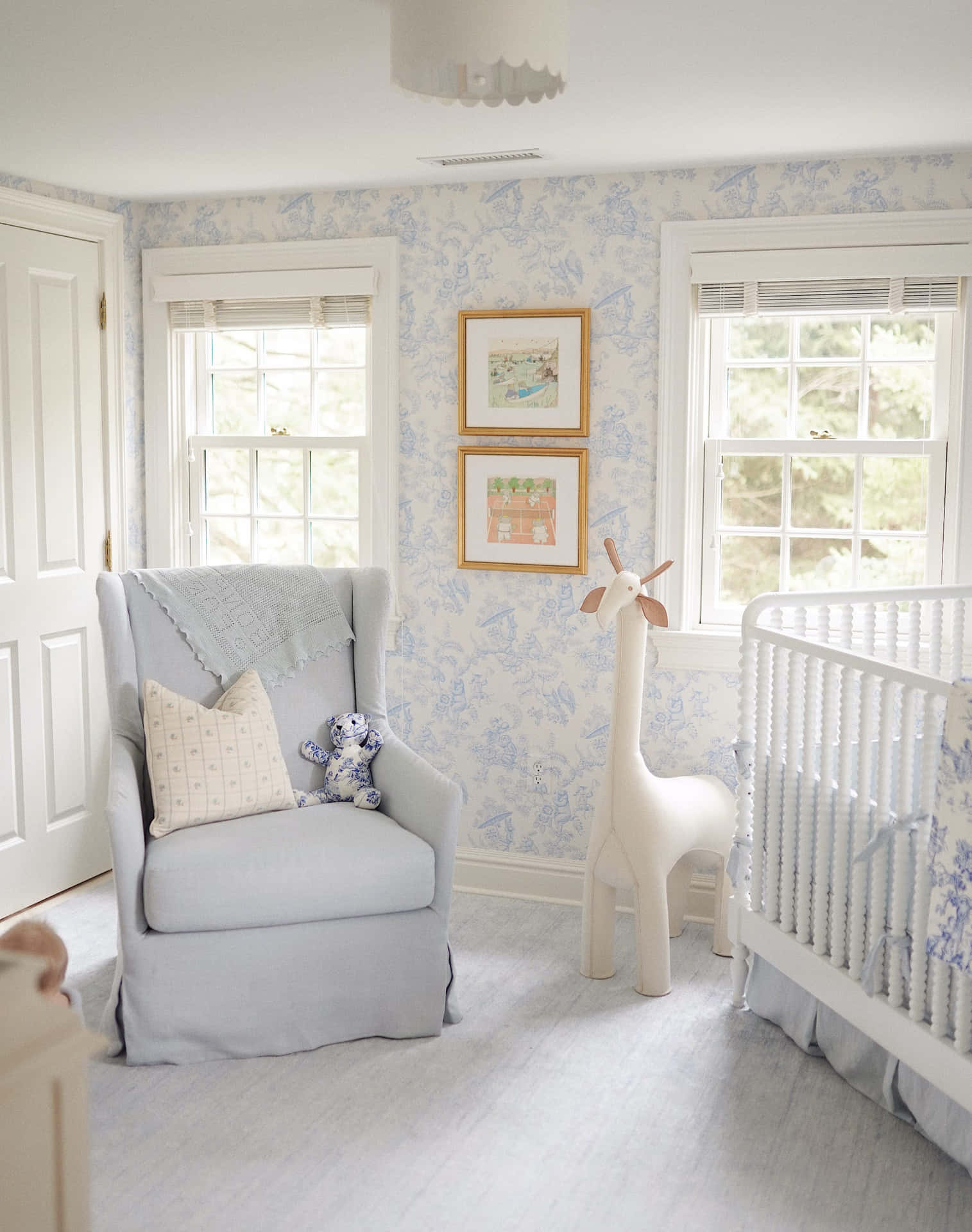 Serene Baby Nursery Room Decor Wallpaper