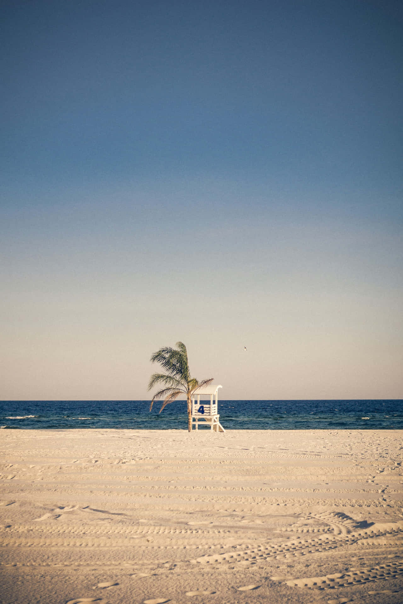 Serene Beach Lifeguard Station Wallpaper