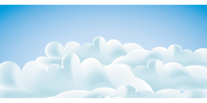 Serene Blue Cloudscape PNG