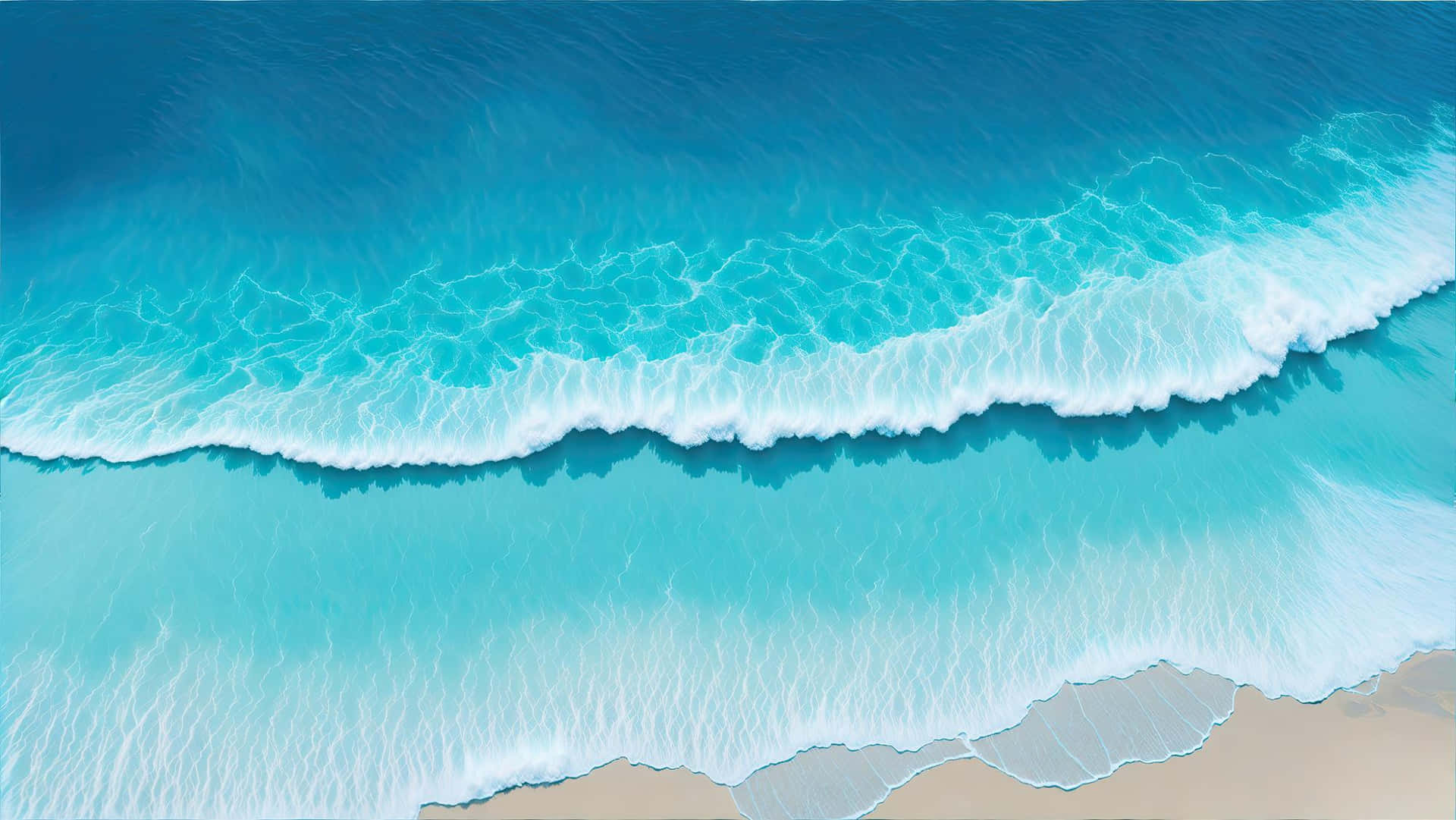 Serene Blue Coastline Aerial View Wallpaper