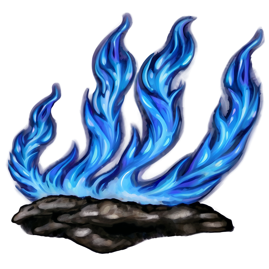 Serene Blue Flames Png 93 PNG