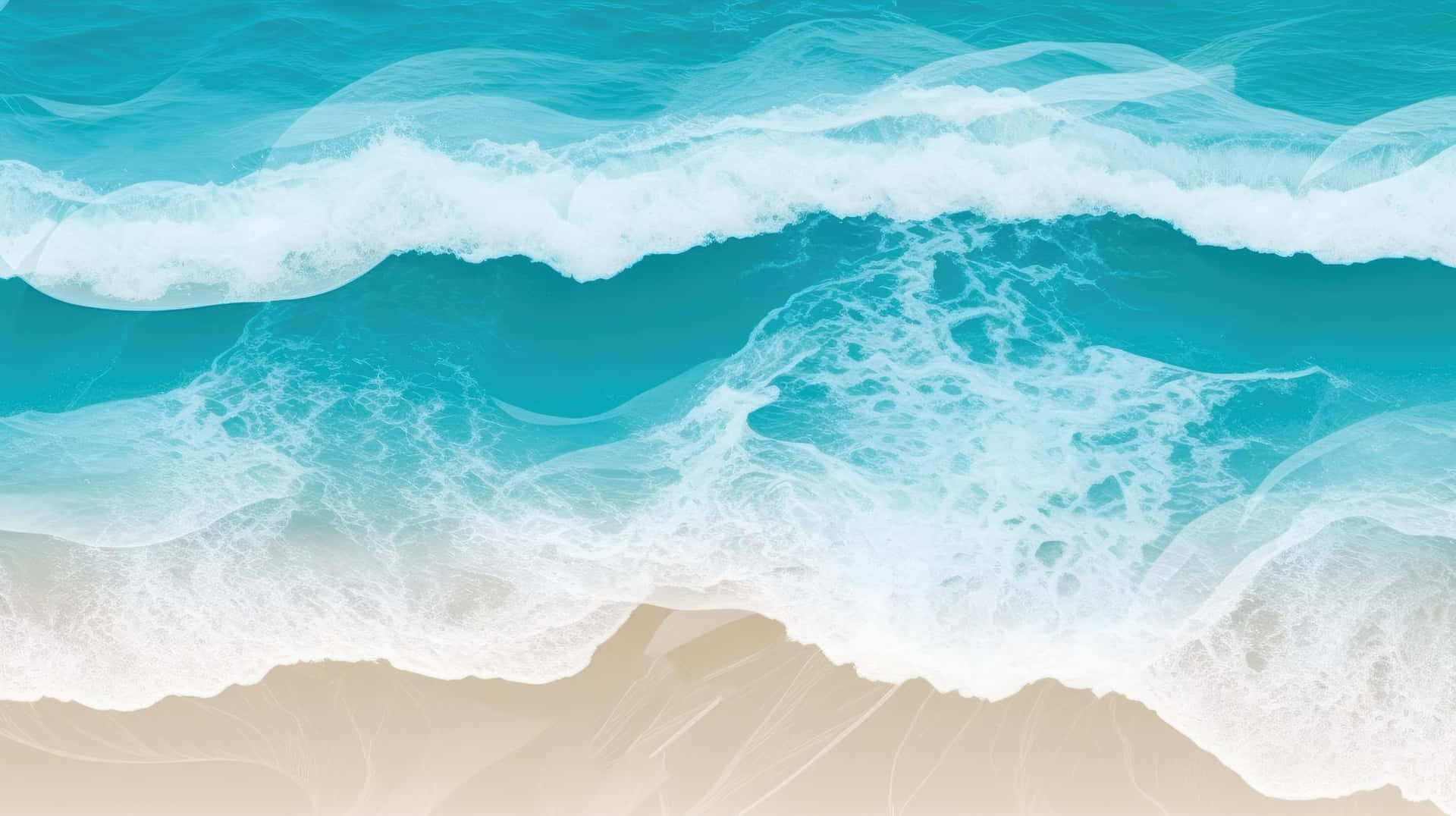 Serene Blue Ocean Waves Wallpaper