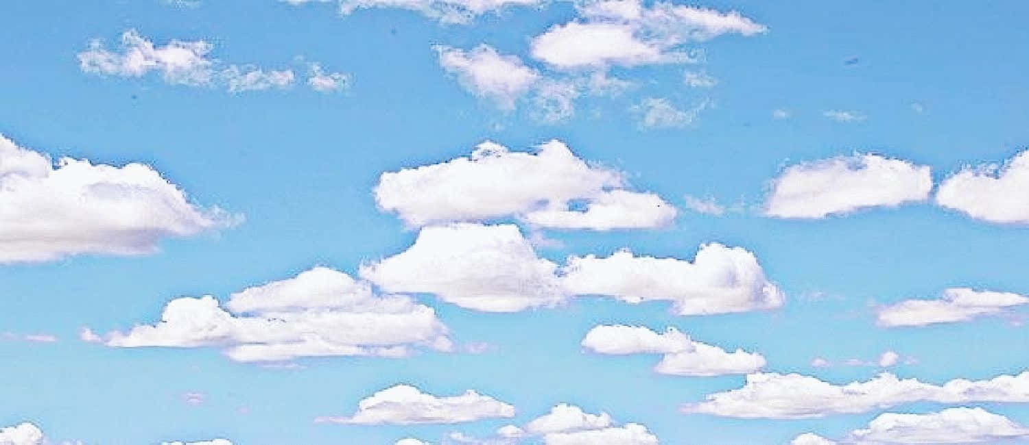 Serene Blue Sky Clouds Wallpaper