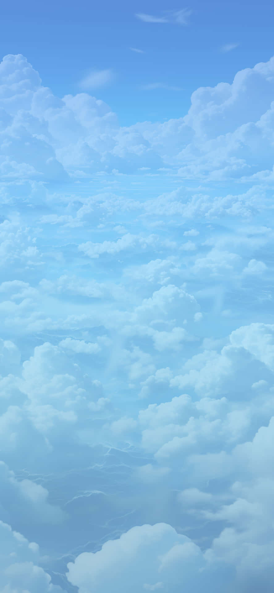 Serene Blue Sky Clouds Aesthetic.jpg Wallpaper
