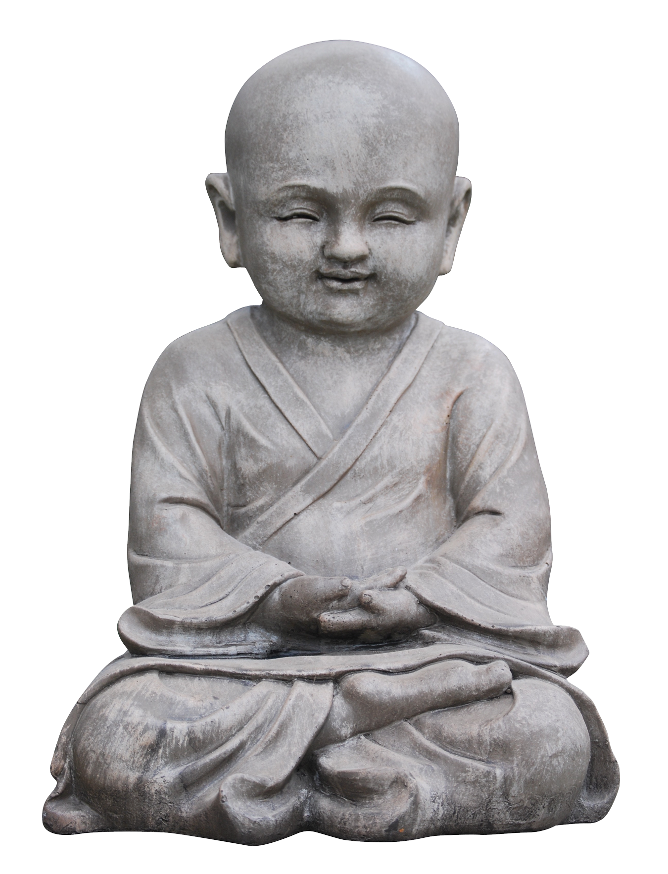 Serene Child Monk Statue PNG