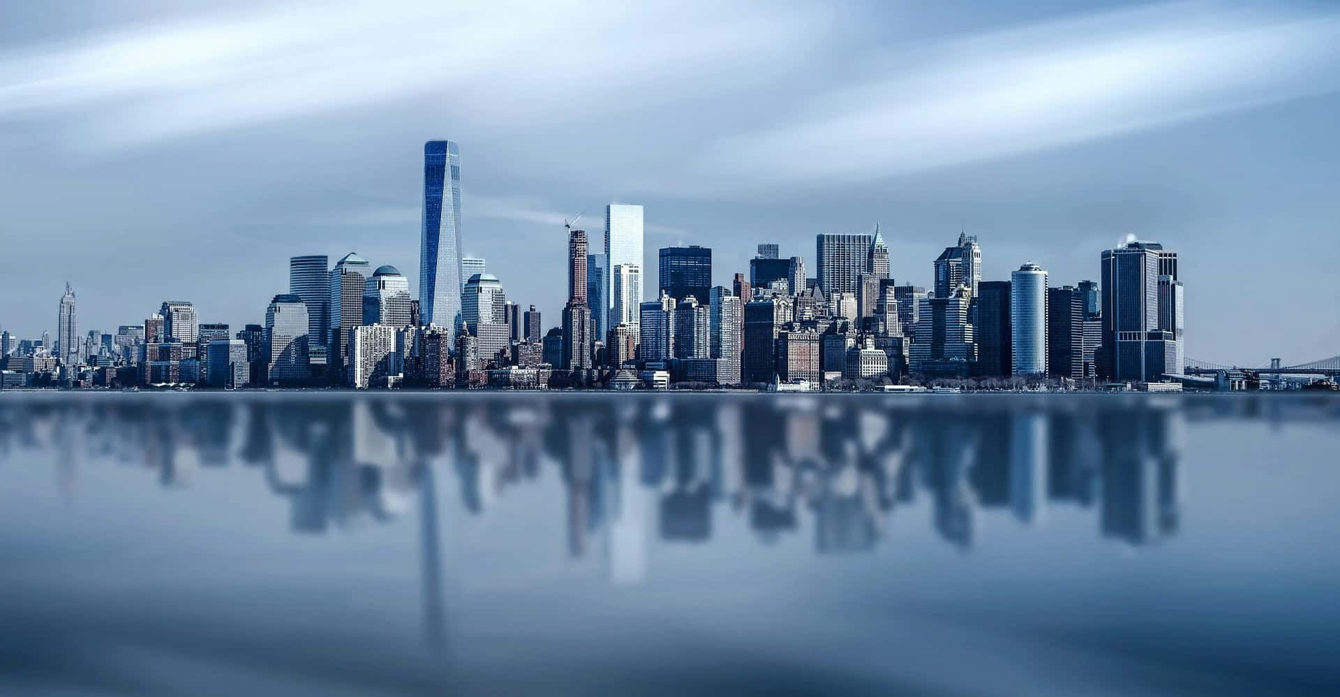 Serene_ City_ Skyline_ Reflection Wallpaper