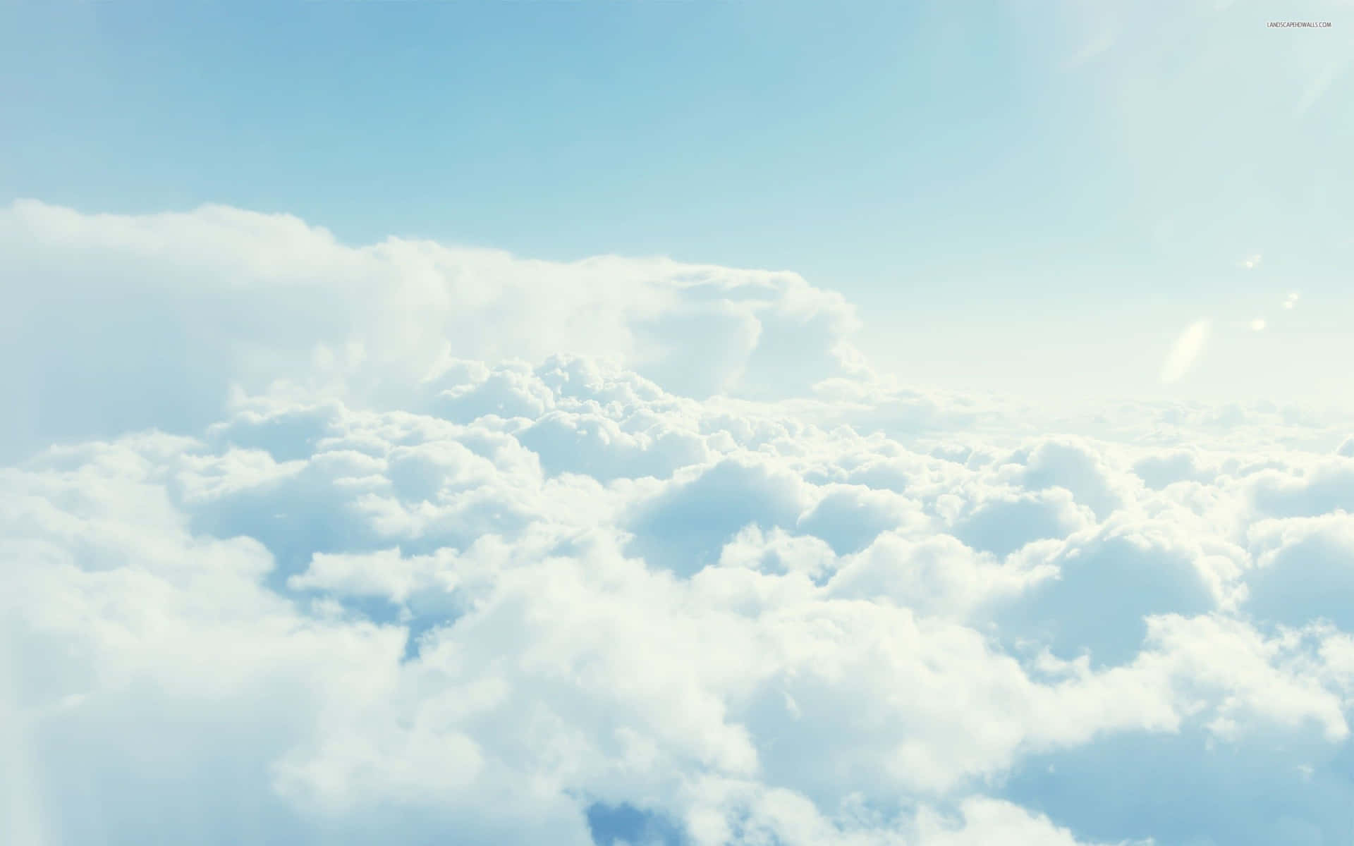 Serene Cloudscape Glaucous Sky Wallpaper