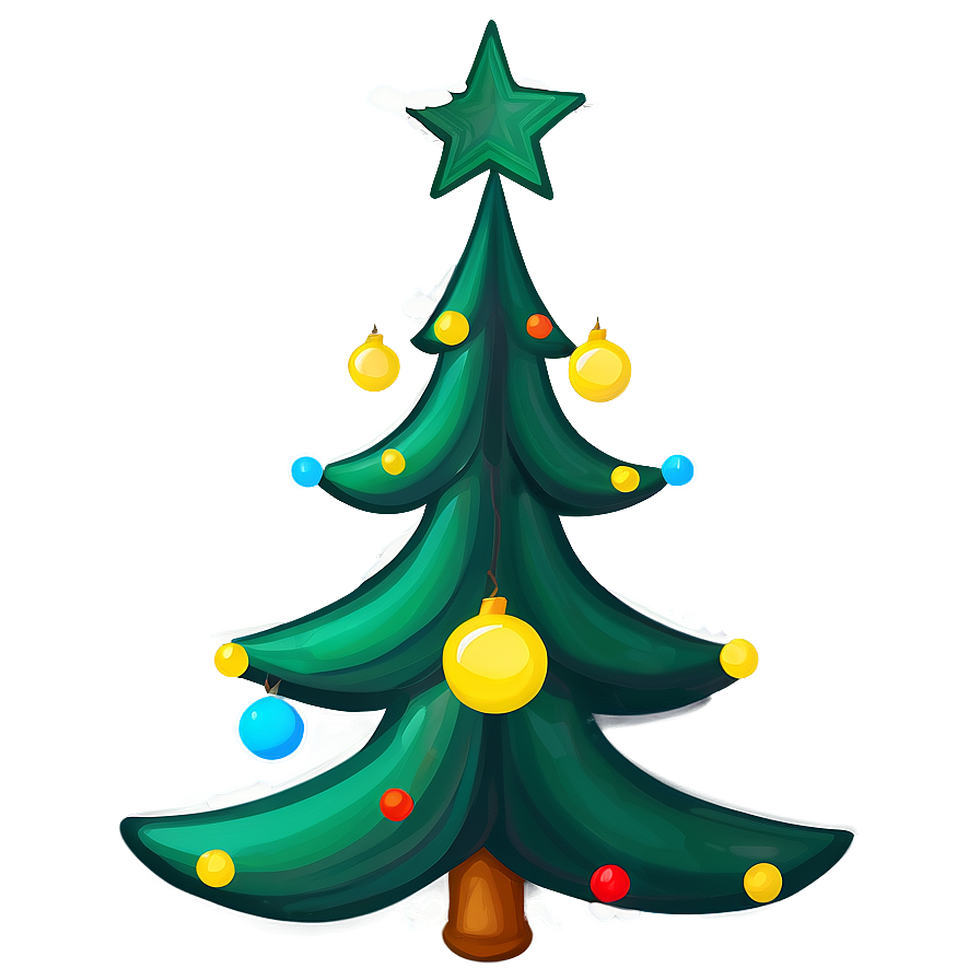 Serene Cute Christmas Tree Graphic Png Rfd PNG