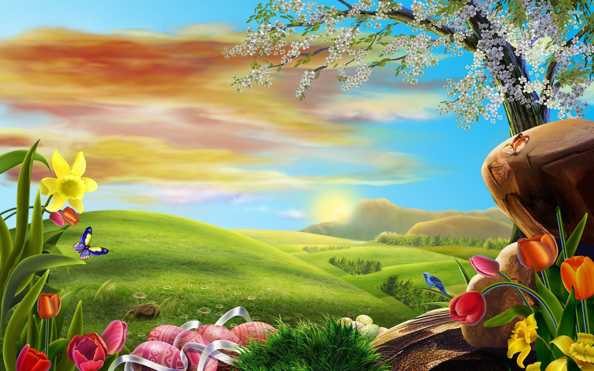 Serene Easter Desktop Background Wallpaper