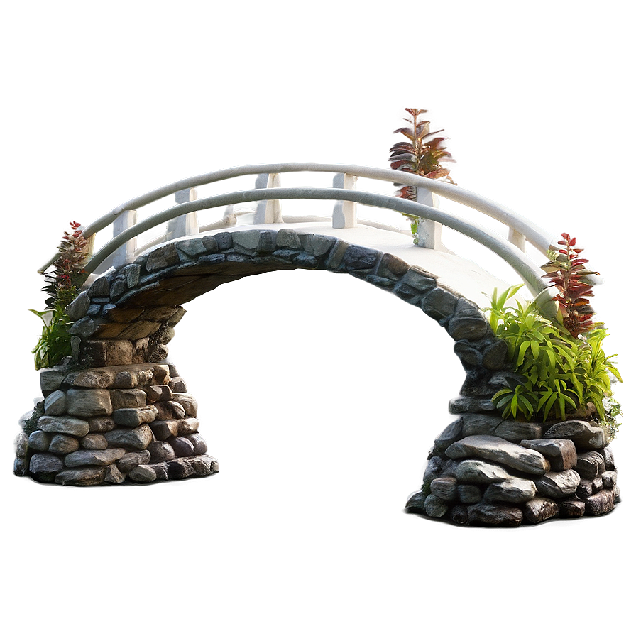 Download Serene Garden Bridge Png Drb | Wallpapers.com