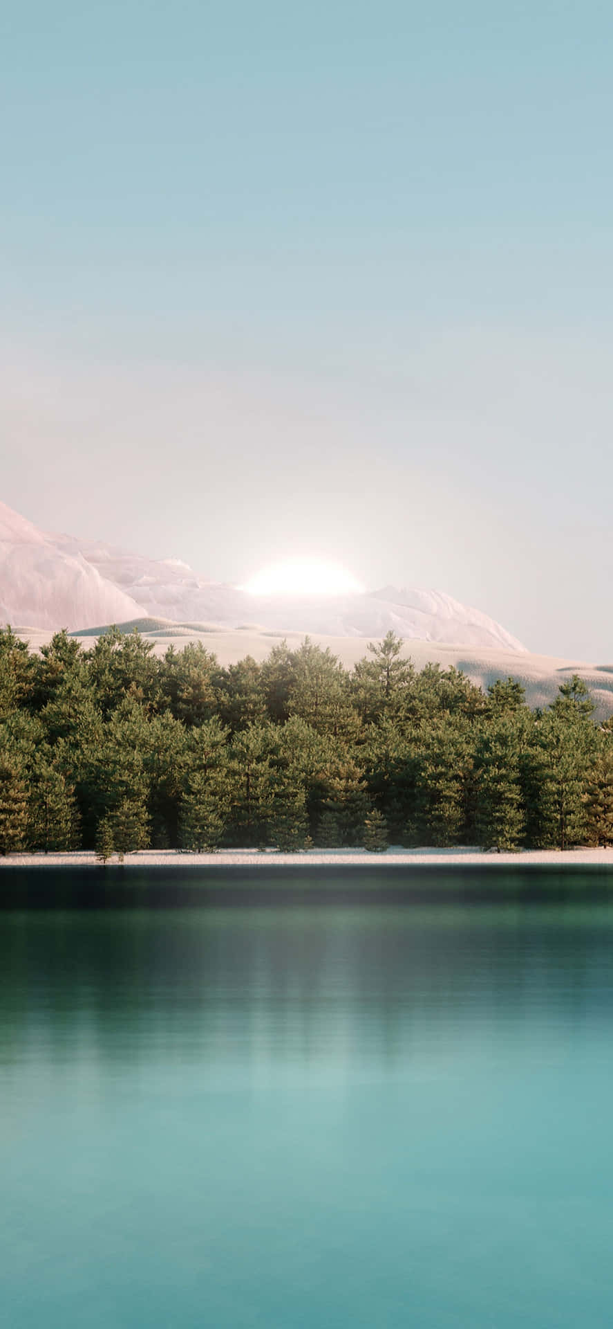 Serene Lake Sunrise Peaceful Nature Wallpaper