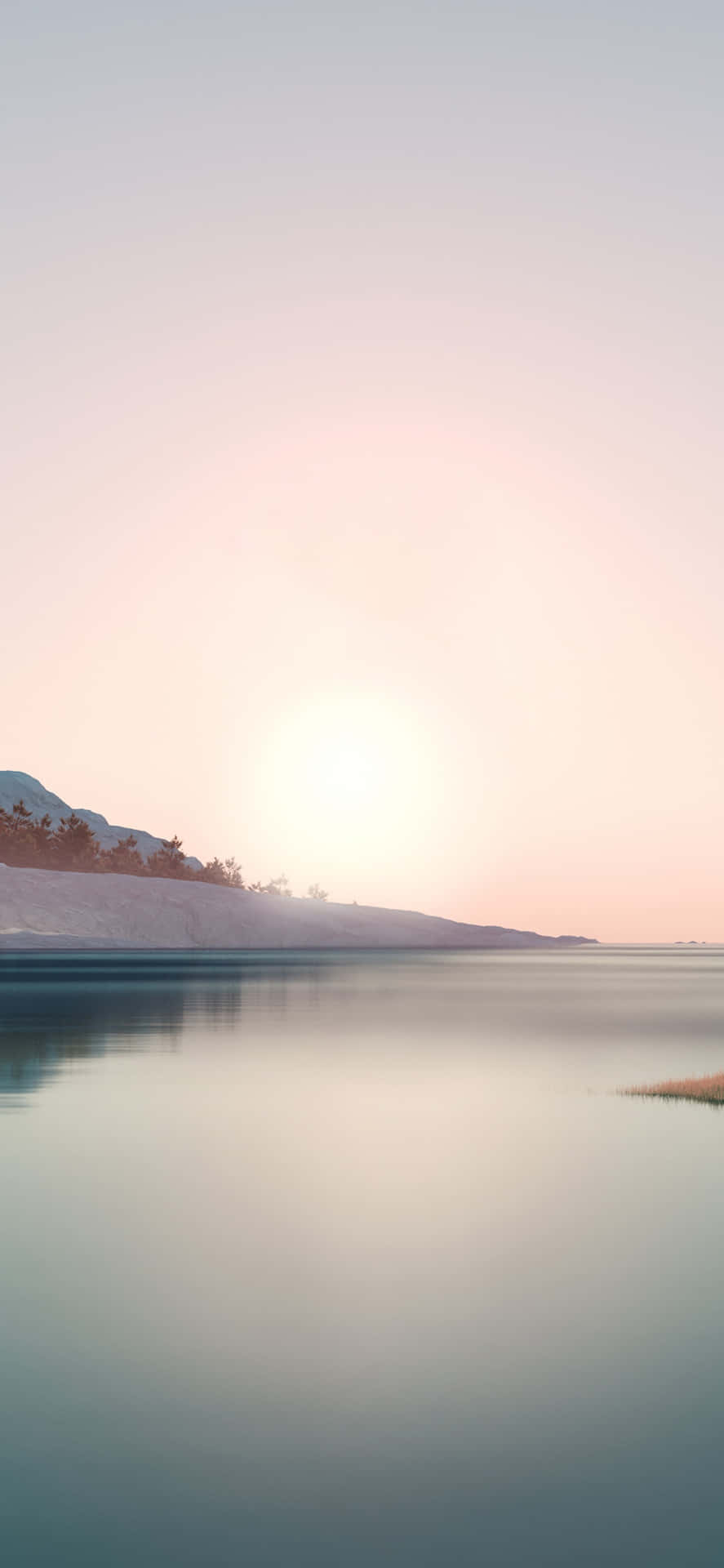 Serene Lakeside Sunset Wallpaper