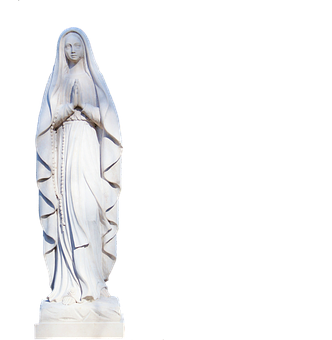 Serene Marian Statue PNG