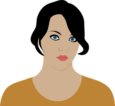 Serene Portrait Vector Illustration PNG