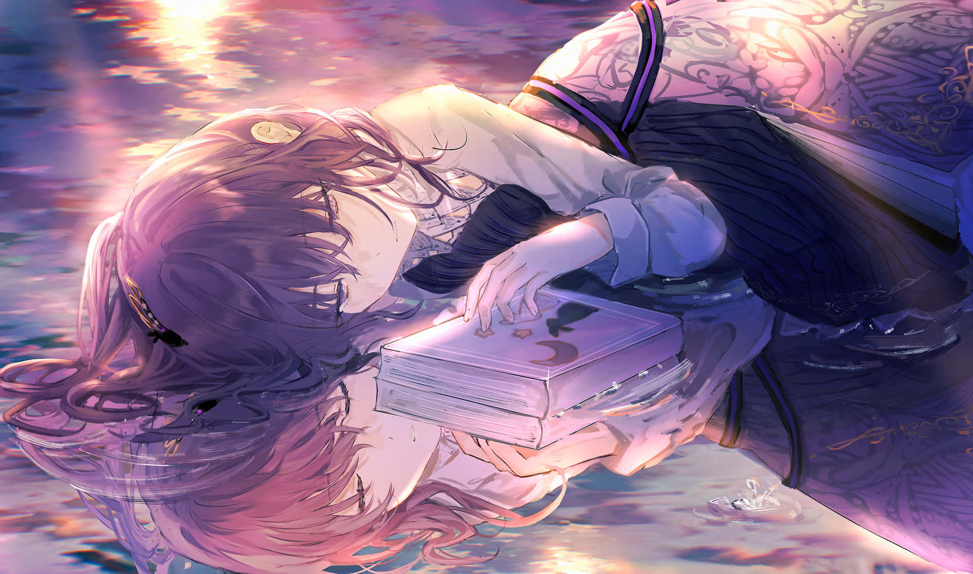 Serene_ Reflection_ Anime_ Art.jpg Wallpaper