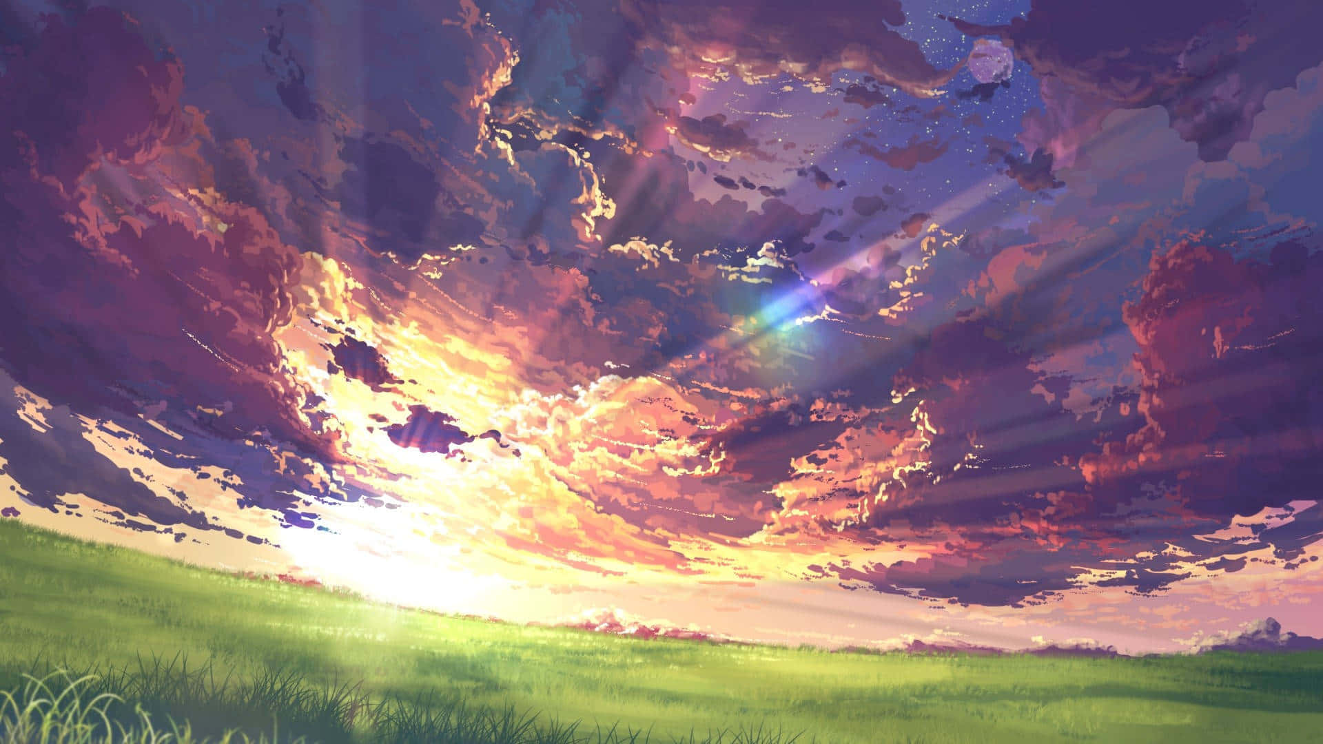 Serene Sky Anime Landscape Wallpaper