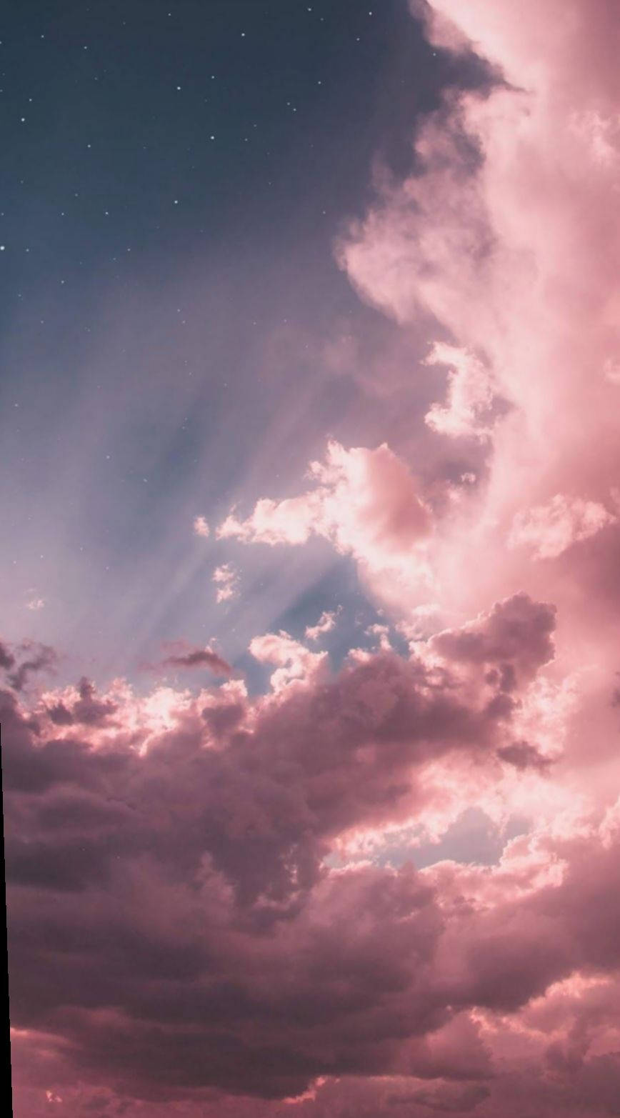Serene Sky Wrapped In A Cute Pink Cloud Wallpaper