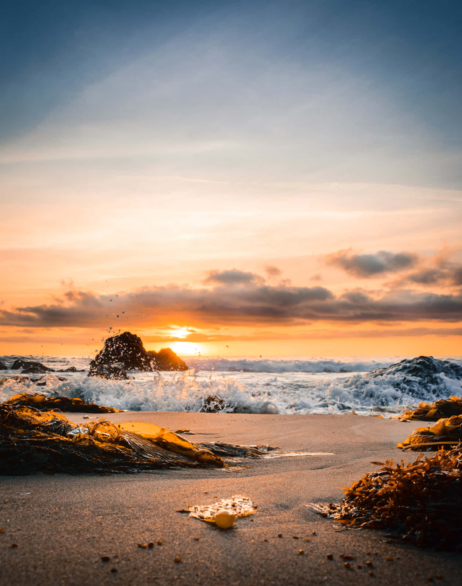 Serene Sunset At A Tropical Beach