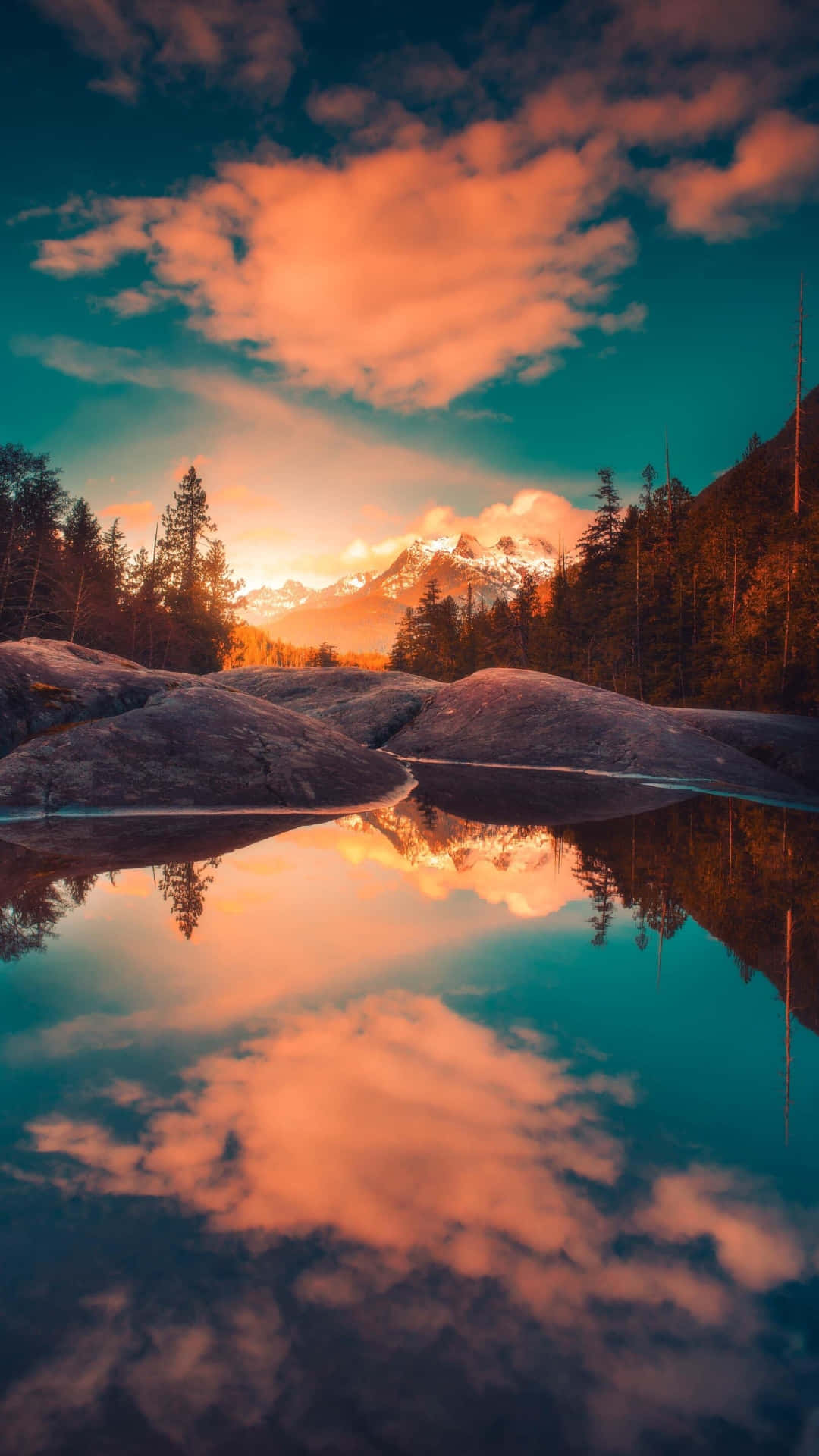 Serene_ Sunset_ Mountain_ Reflections.jpg Wallpaper