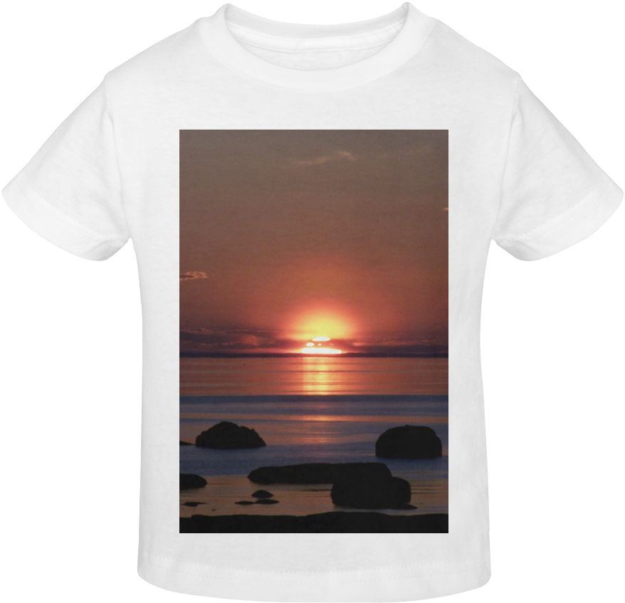 Serene Sunset Ocean View Tshirt PNG
