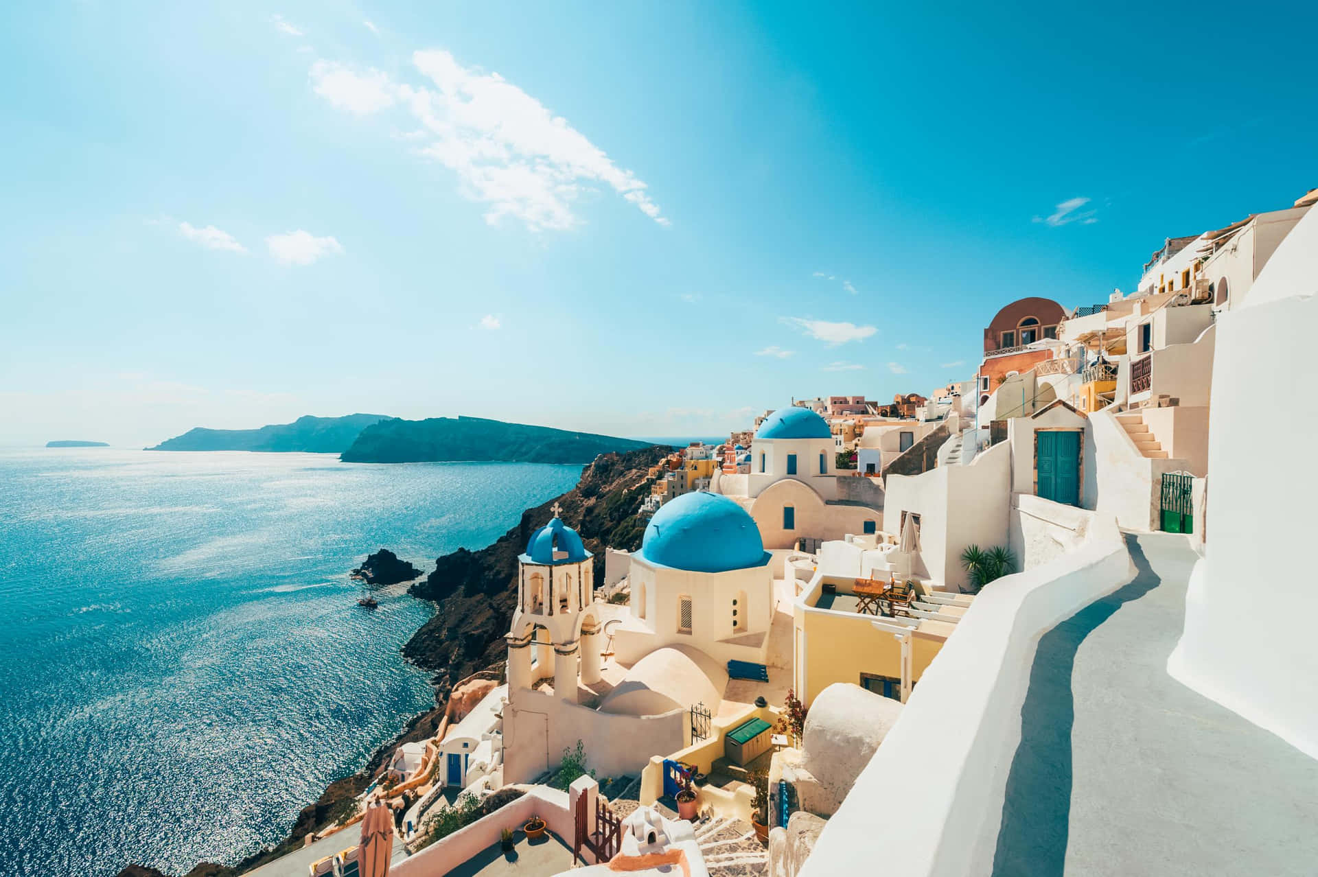 Serene View Of Santorini, Greece