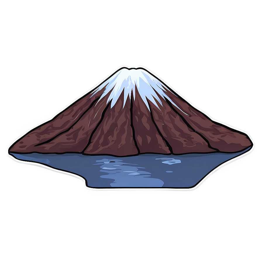 Serene Volcano Lake Png 05232024 PNG