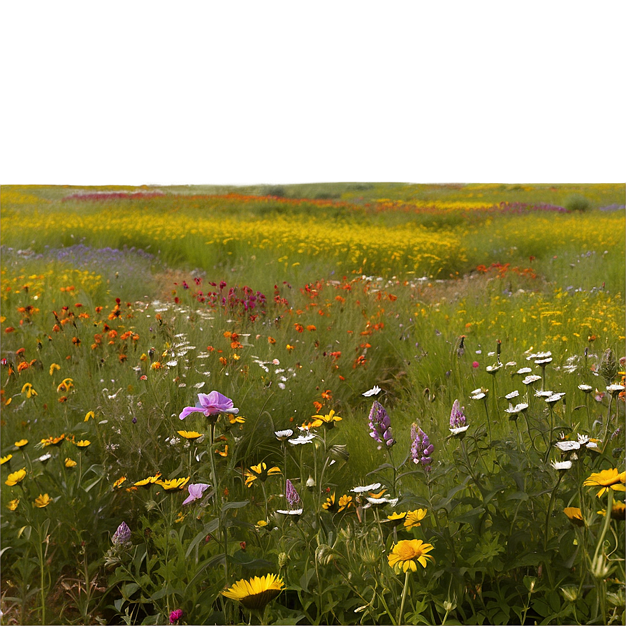 Serene Wildflower Field Png Ixn29 PNG